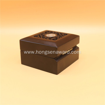 Brown wooden ornament box